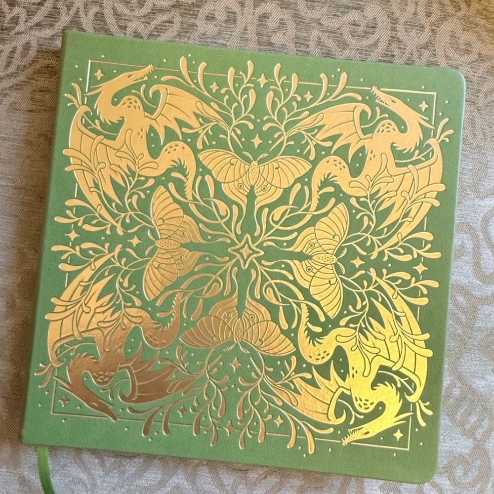 Illumicrate Mythical Creature Reading Journal Green Gold Dragon Fantasy Tracker